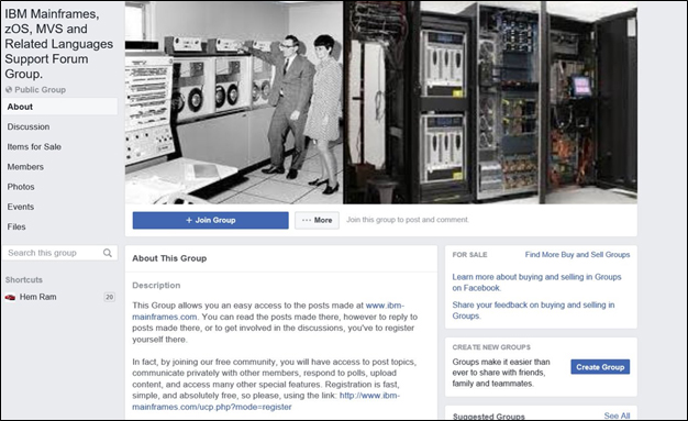 Facebook Mainframe Groups
