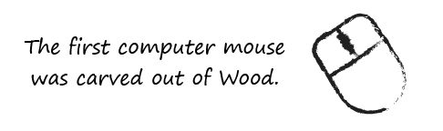 The first computer mouse was carved out of wood.