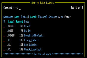 Active Edit Labels