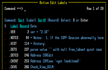 Active Edit Labels