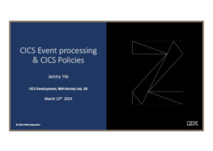 CICS Event Processing and CICS Policies