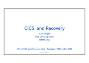 CICS and Recovery