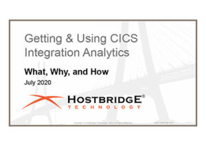 Getting and Using CICS Integration Analytics