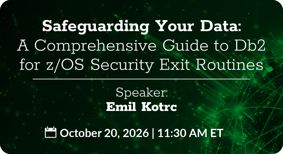 Virtual Db2 session October 20, 2026