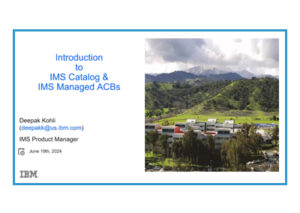 Introduction to IMS Catalog and IMS Managed ACBs