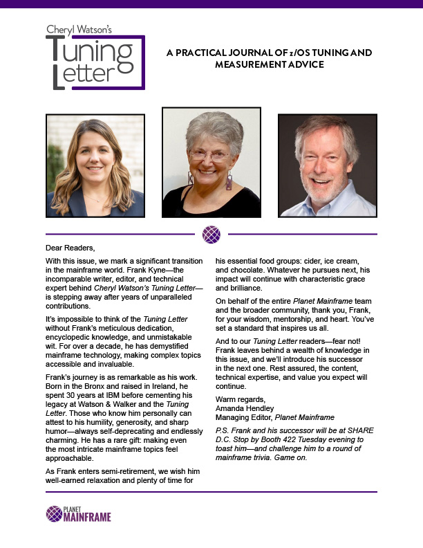 The cover for Cheryl Watson's Tuning Letter Issue for 2025 Volume 2