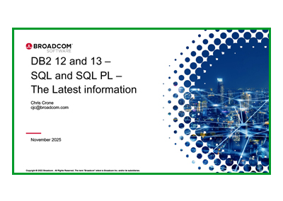 November 2025 | Db2 12 and 13 – SQL and SQL PL – The Latest Information