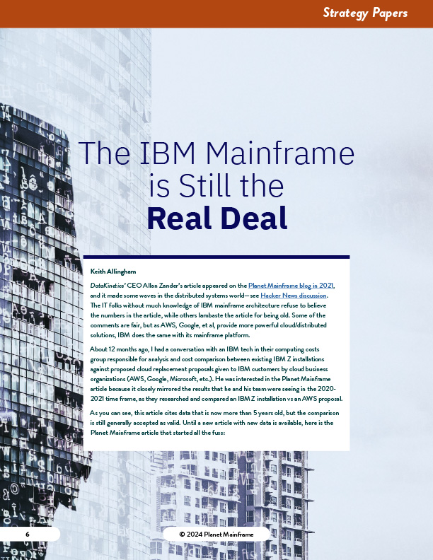 The IBM Mainframe is Still the Real Deal