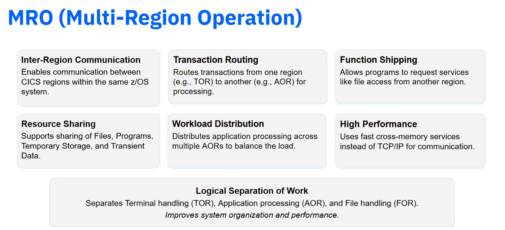 MRO (Multi-Region Operation) MRO (Multi-Region Operation)