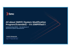 Virtual IMS - All about SMP E