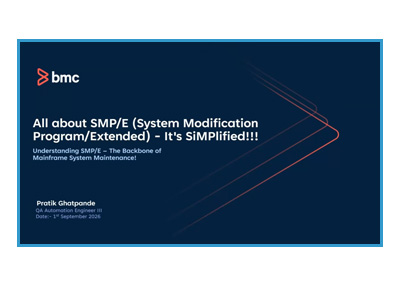 September 2026 | All about SMP/E (System Modification Program/Extended) — It’s SiMPlified!!!